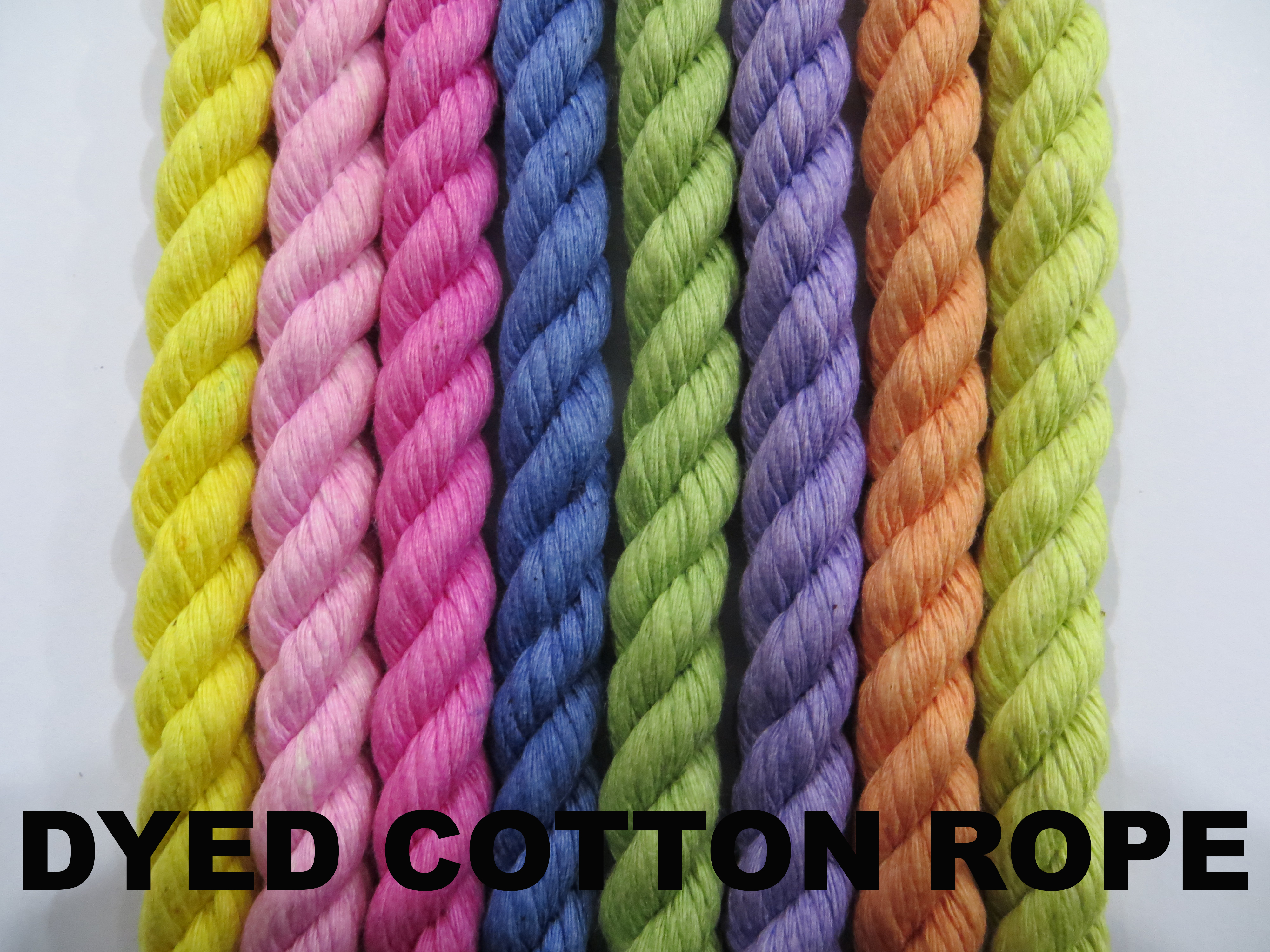 SAMPLE PHOTO OF DYED COTTON ROPE